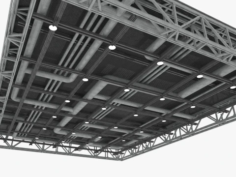 Ceiling Ventilation Pipes 10 3D Model