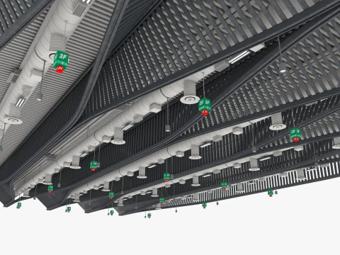 Tavan Havalandırma Boruları 11 3D Model