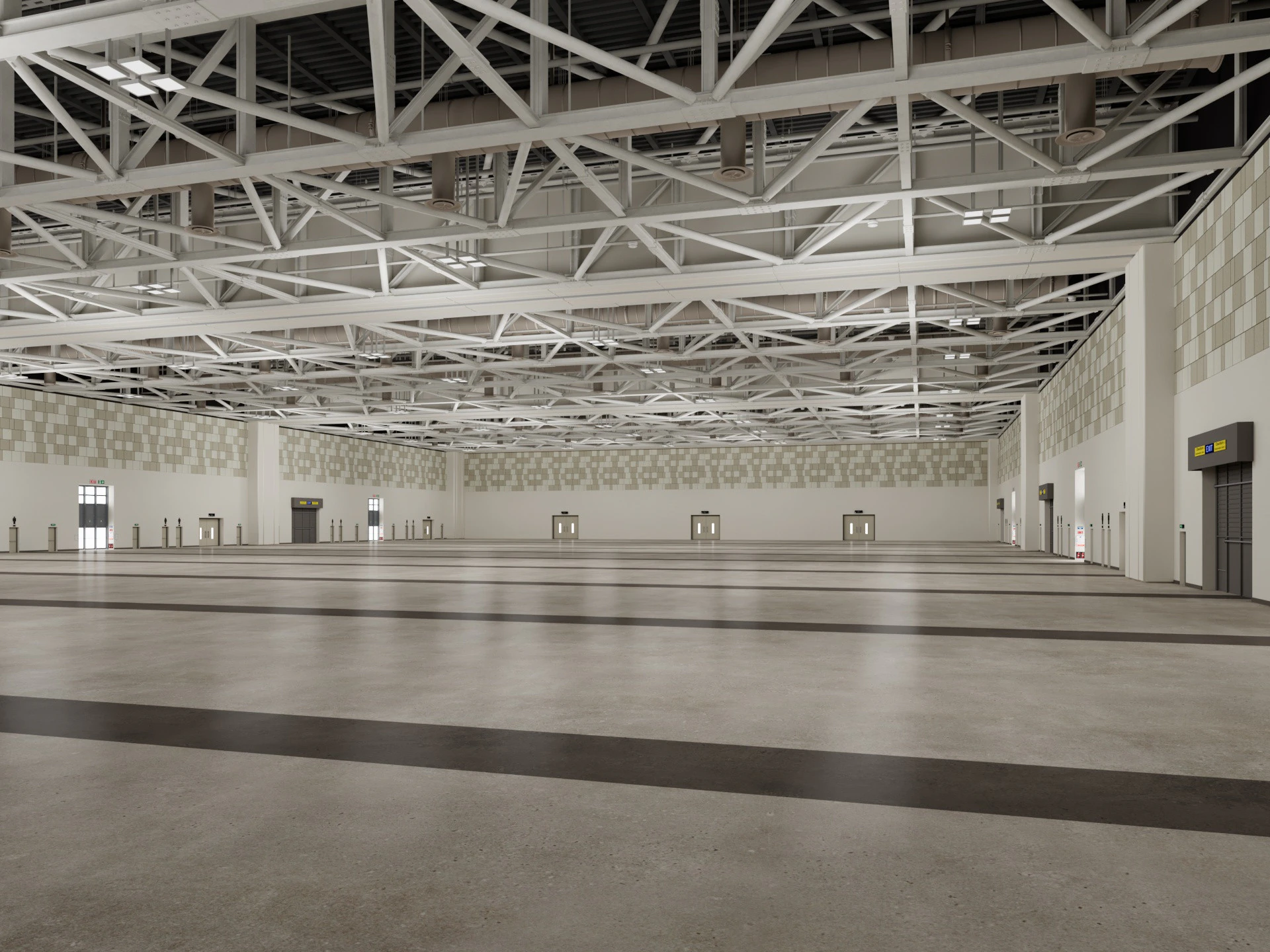 Convention And Exhibition Center 4 3D Model .c4d .max .obj .3ds .fbx .stl .blend 