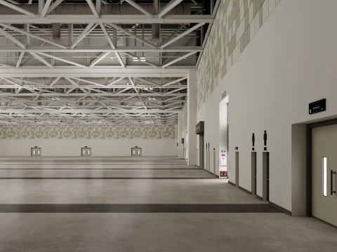 Convention And Exhibition Center 4 3D Model