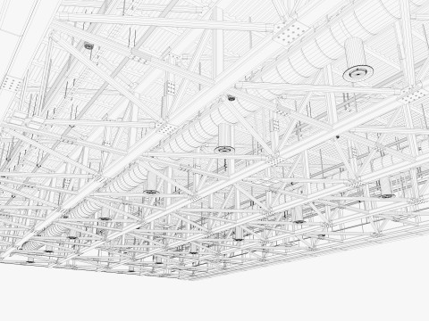 Ceiling Ventilation Pipes 12 3Dモデル