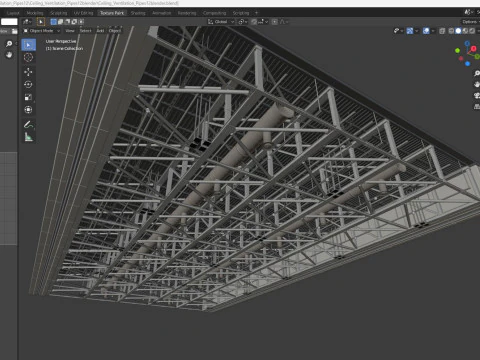Tubos de ventila&ccedil;&atilde;o de teto 12 Modelo 3D