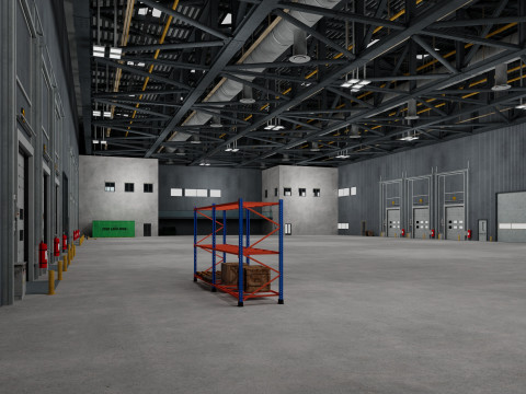 Warehouse Logistic 11 interior and exterior Modelo 3D