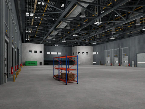 Warehouse Logistic 11 interior and exterior 3D Model
