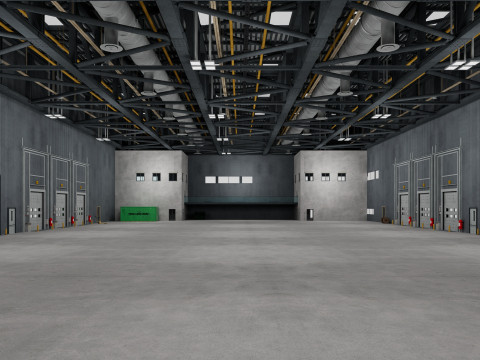 Warehouse Logistic 11 interior and exterior Modelo 3D