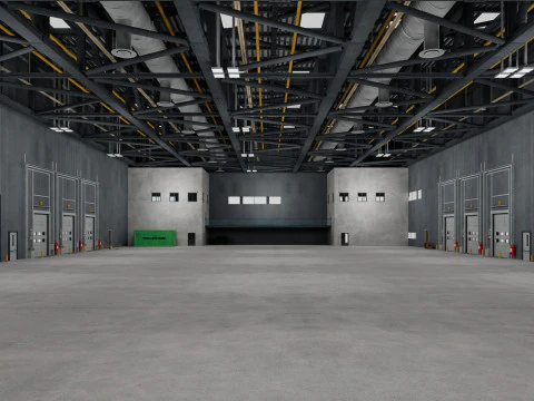 Warehouse Logistic 11 interior and exterior 3D Model
