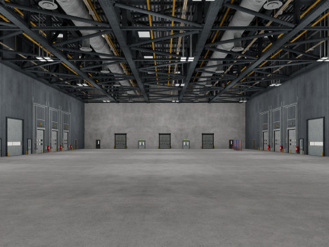 Warehouse Logistic 11 interior and exterior Modelo 3D