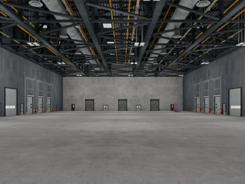 Warehouse Logistic 11 interior and exterior 3D Model