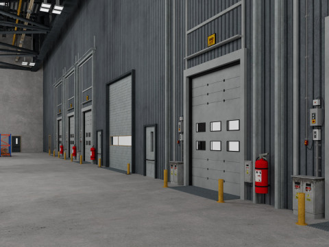 Warehouse Logistic 11 interior and exterior Modelo 3D