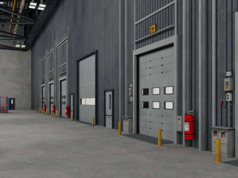 Warehouse Logistic 11 interior and exterior 3D Model