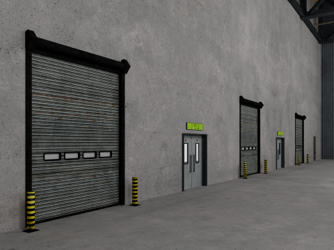 Warehouse Logistic 11 interior and exterior Modelo 3D