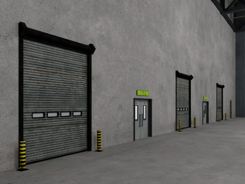 Warehouse Logistic 11 interior and exterior 3D Model