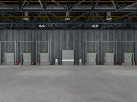 Warehouse Logistic 11 interior and exterior 3D Model
