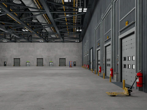 Warehouse Logistic 11 interior and exterior 3D Model