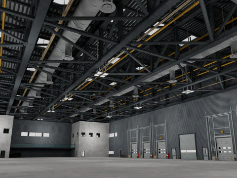 Warehouse Logistic 11 interior and exterior 3D Model