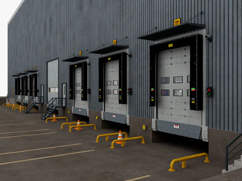 Warehouse Logistic 11 interior and exterior 3D Model