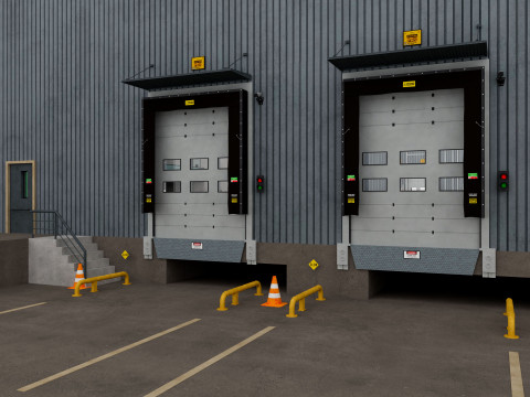 Warehouse Logistic 11 interior and exterior Modelo 3D
