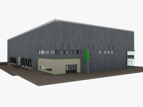 Warehouse Logistic 11 interior and exterior 3D Model
