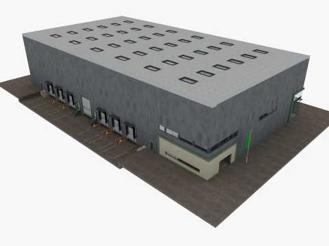 Warehouse Logistic 11 interior and exterior 3D Model