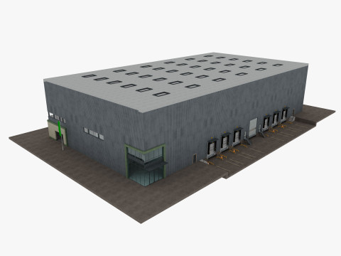 Warehouse Logistic 11 interior and exterior Modelo 3D