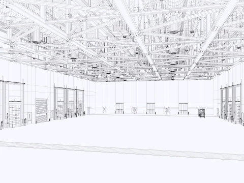 Warehouse Logistic 11 interior and exterior 3D Model