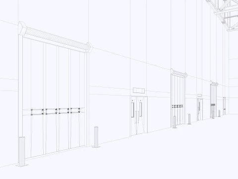 Warehouse Logistic 11 interior and exterior 3D Model