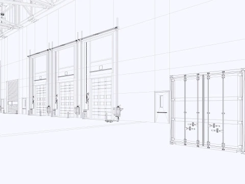 Warehouse Logistic 11 interior and exterior 3D Model