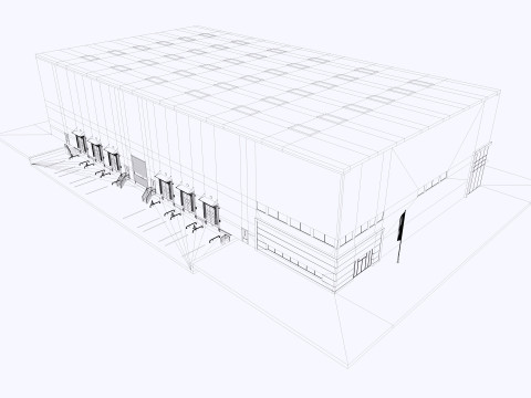 Warehouse Logistic 11 interior and exterior Modelo 3D