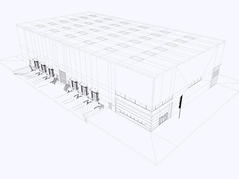 Warehouse Logistic 11 interior and exterior 3D Model