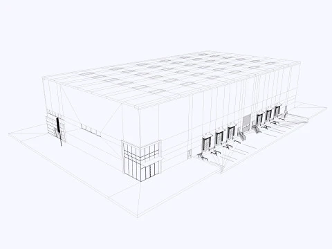 Warehouse Logistic 11 interior and exterior 3D Model