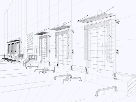 Warehouse Logistic 11 interior and exterior 3D Model