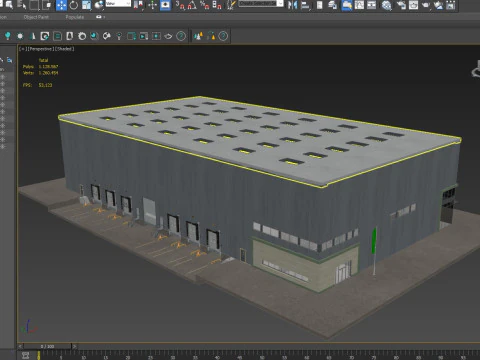 Warehouse Logistic 11 interior and exterior 3D Model
