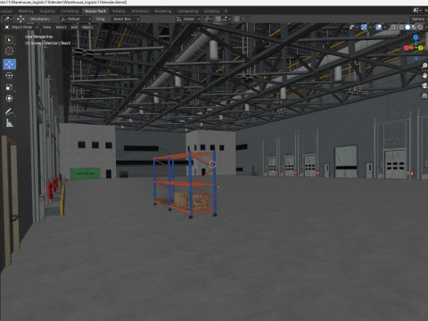 Warehouse Logistic 11 interior and exterior 3D Model