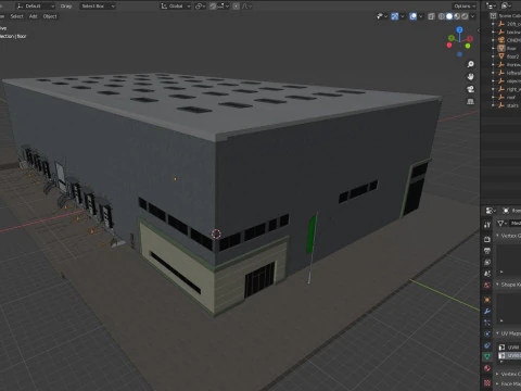 Warehouse Logistic 11 interior and exterior 3D Model