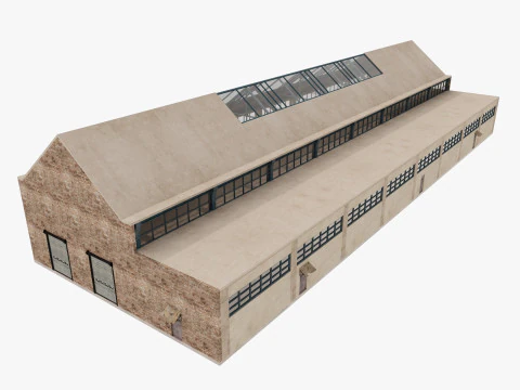 Warehouse Factory Hall 3D Model