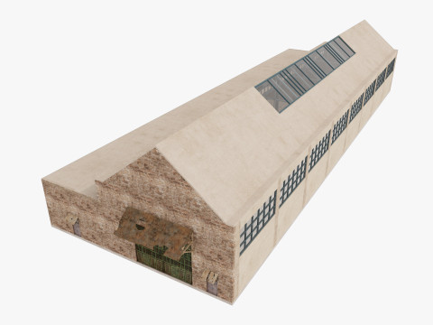 Warehouse Factory Hall 3D Model