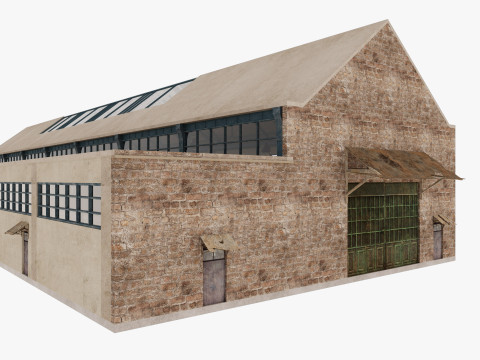 Warehouse Factory Hall 3D Model