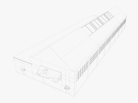 Warehouse Factory Hall 3D Model