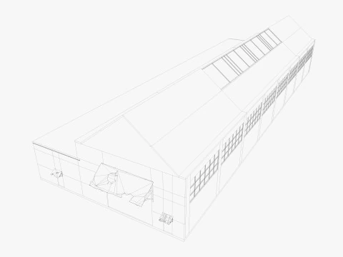 Warehouse Factory Hall 3D Model