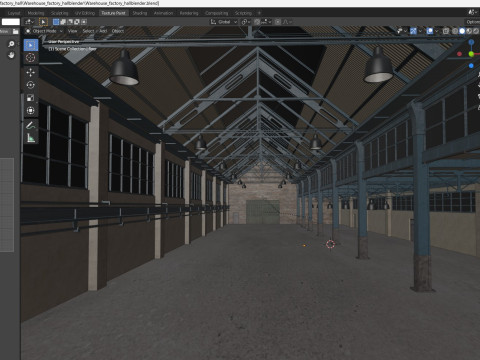Warehouse Factory Hall 3D Model