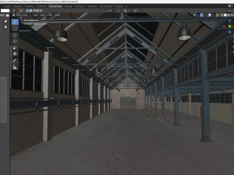 Warehouse Factory Hall 3D Model