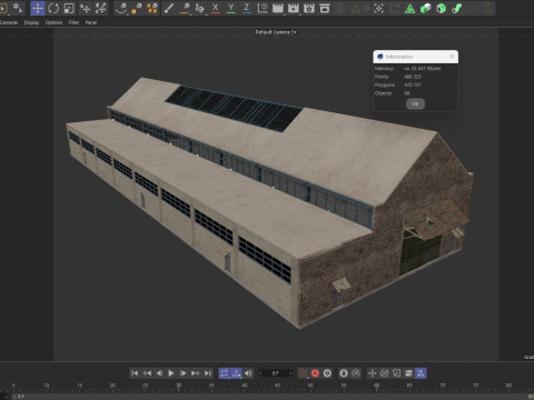 Warehouse Factory Hall 3D Model
