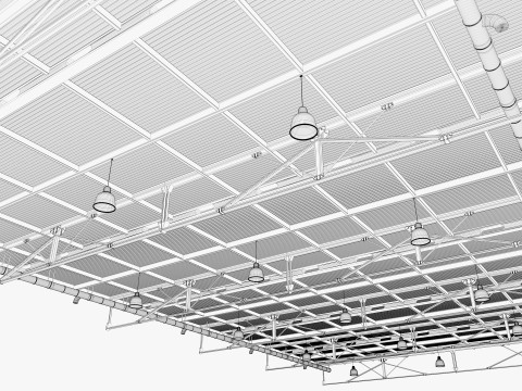 Ceiling Ventilation Pipes 13 3D Model
