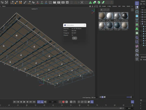 천장 환기 파이프 13 3D 모델