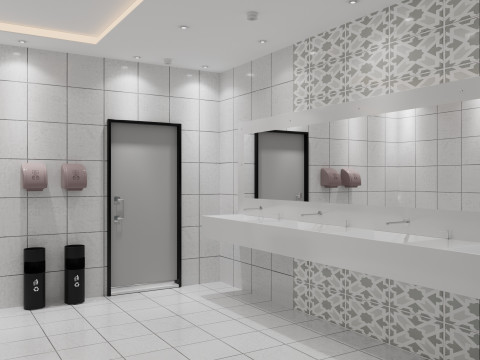 Restroom public wc 2 3D 模型