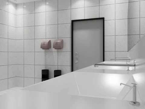 Bagno pubblico wc 2 Modello 3D