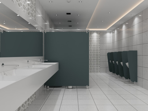 Restroom public wc 2 3D 模型