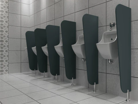 Bagno pubblico wc 2 Modello 3D