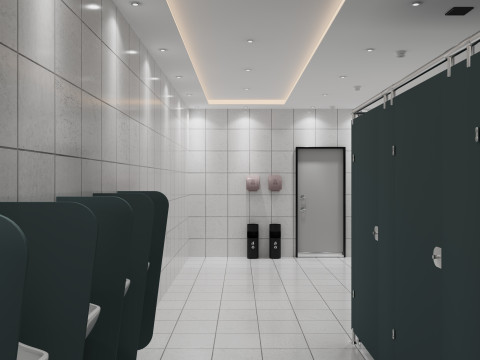 Restroom public wc 2 3D 模型