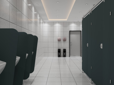 Restroom public wc 2 3D 模型